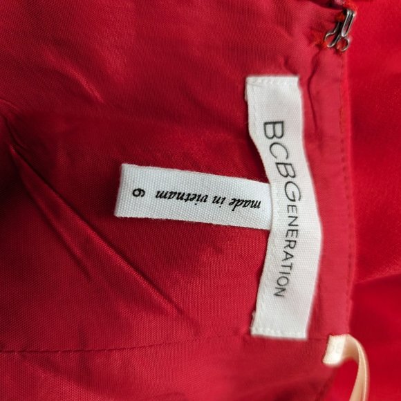 BCBGeneration A-Line Mini Red Dress - Size 6 - Picture 8 of 10